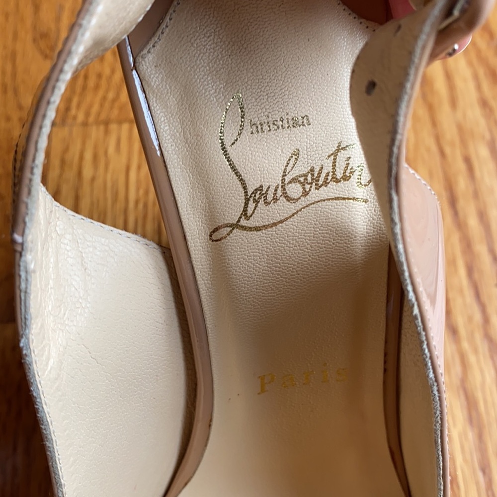 Nude Christian Louboitin Wedge sandals - Picture 4 of 8